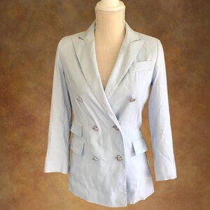 Antonio Melani Linen Blend Double Breasted Blazer 0